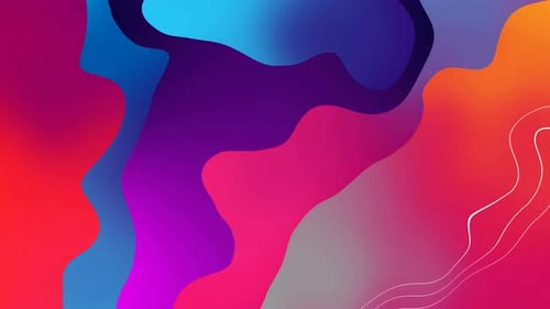 Vibrant Fluid Abstract Shapes Motion Background