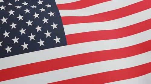 National Flag of United States of America Original Size and Colors 3D Render American or U