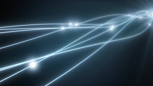 Concepto de transmisión de señal de Internet por cable de fibra óptica - 4K