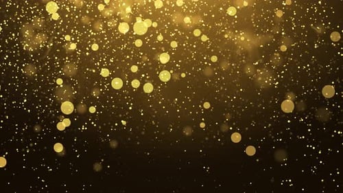 luxurious Gold particles are rising, perfect for awards, movies, weddings and openers.