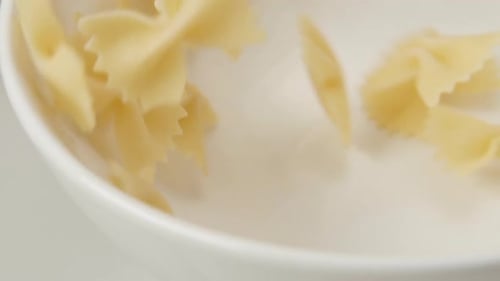 Bow Tie Pasta Filling White Bowl