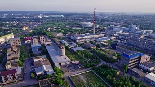 Industrial Exterior of a Factory