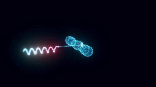 Corkscrew Hologram Rotating 4k