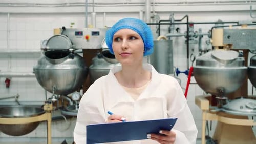 Controller Checking Confection Factory.