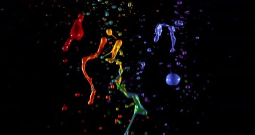 Splashes Of Multicolored Paint