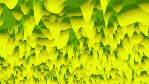 Abstract Organic Fluid Yellow Green Background Loop