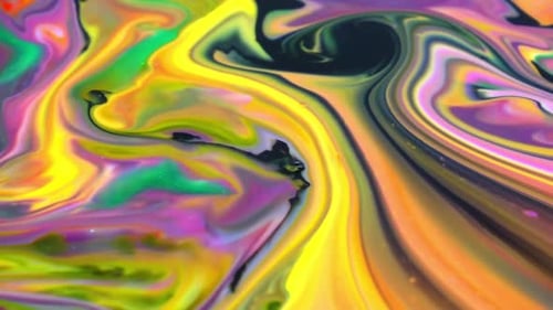 Abstract Colorful Invert Paint Bubbles Galactic Exploding Texture