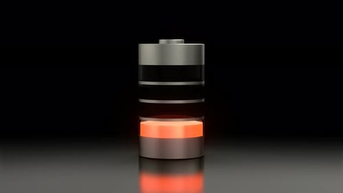 Animated Battery Charge Indicator with Dynamic Color Change