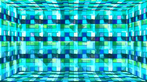 Animated Geometric Checkerboard Room Background Loop