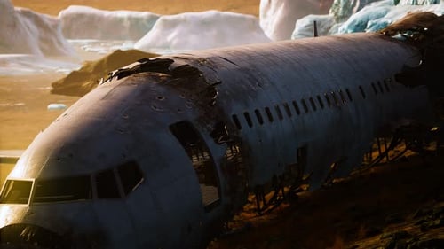 Flugzeug ist auf einem Berg abgestürzt
