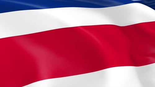 Waving Flag of Costa Rica Animated Loop