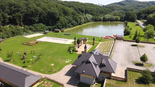 A view of the Lysa Hora Recreation Area in the village of Vysny Kazimir in Slovakia