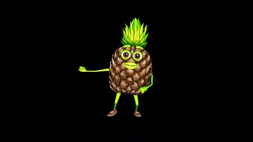 Pineapple Dance Loop On Alpha Channel