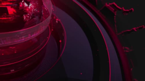 Futuristic Red Digital Earth Globe News Broadcast Background