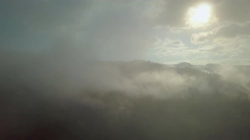 Misty Mountains Aerial View