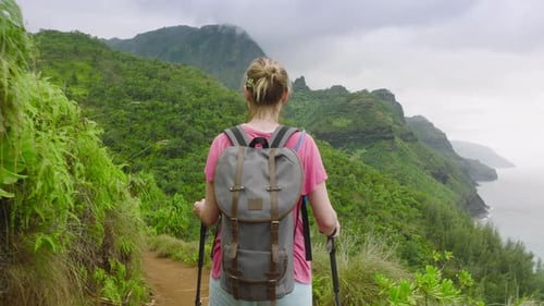 Mountain Expedition Mountaineering Trekking Napali Coast Nature Park Hawaii