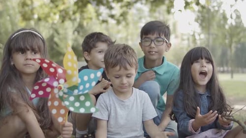 Children Enjoying Time Together in the Park
