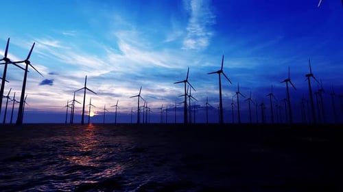 Wind Turbine And Sea