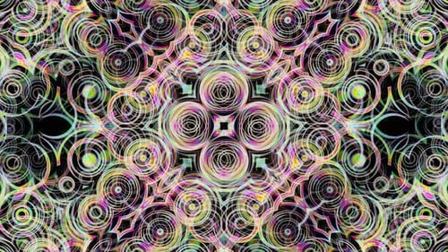 Pulsating Multicolored VJ Loop Animation for Visualizations