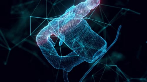 Perforator Hologram Close Up 4k
