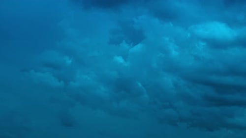 Blue Clouds Flowing in the Sky