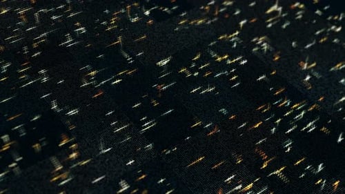 Abstract animation of digital abstract processes on the dark background