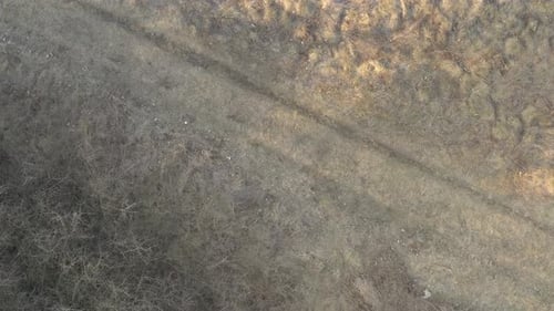 Dirt road over the hill 4K drone footage