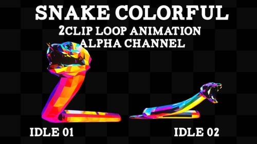 Boucle à 2 clips serpent coloré