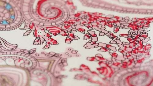 Close Up of Intricate Pink, White, and Red Pattern
