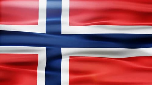 Waving Norway Flag Animation