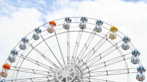 Colorful Ferris Wheel in an amusement park
