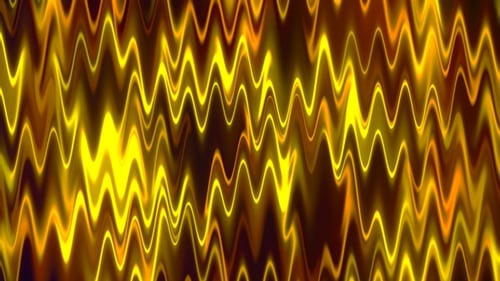 Bright Neon Golden Wave Line Abstract Background Seamless Loop V2