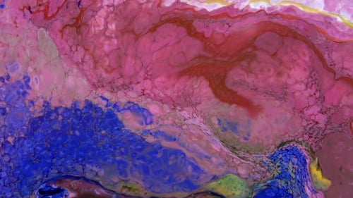 Colorful Abstract Liquid Paint Background in Motion