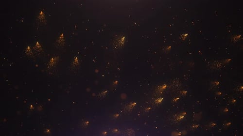 Golden Particles Upward Flow Sparkling Background Animation