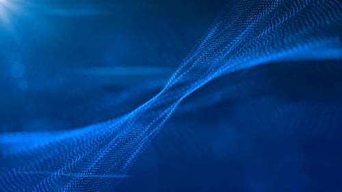Dynamic Abstract Blue Particle Wave Background Animation