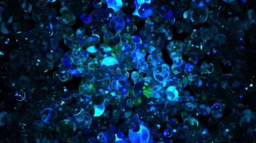 Dynamic Liquid Bubbles Abstract Background Loop