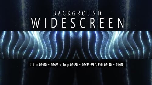 Seamless Looping Glowing Wavy Particle Lines Background