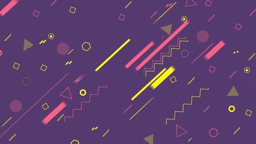Dynamic Geometric Shapes Abstract Motion Background Loop