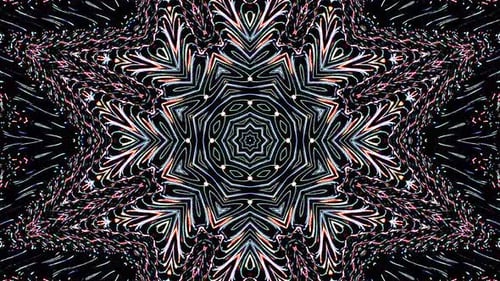 Abstract kaleidoscope shining beautiful red blue line smooth motion with shining light motion