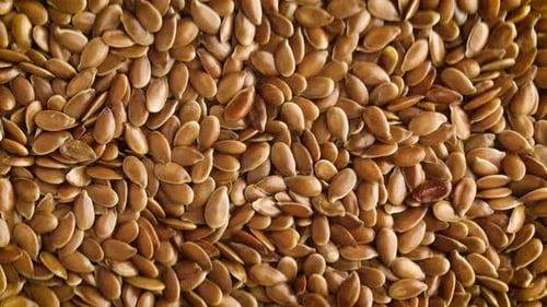 Flax Seeds Close Up