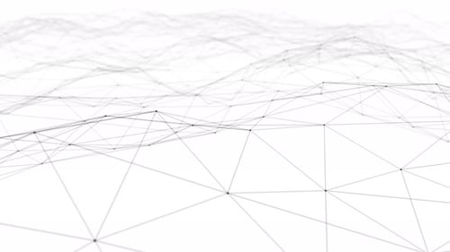 Abstract Digital Network Wave Animation with Connecting Points