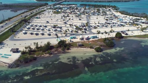 Paradise landscape of caribbean sea of Florida Keys Florida United States.
