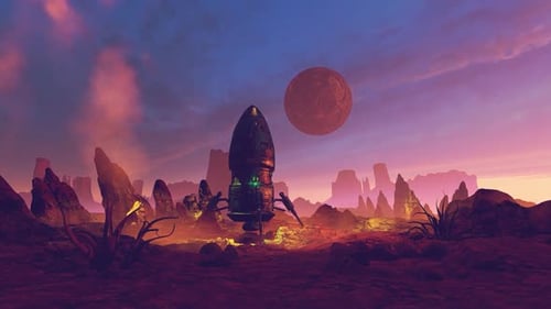 Fantastic Rocket On The Planet