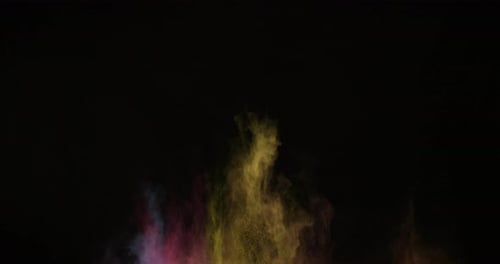 Mixed Color Of Powder Explosion