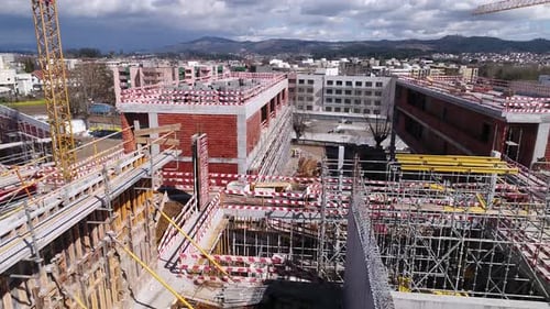 Estructura de construcción de edificios escolares