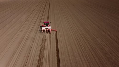 Tractor at Work in Field