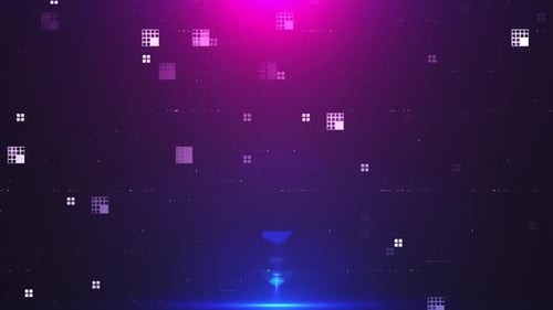 Genial Cyberpunk HD Multicolor Background Glitch Sci Fi Gráficos en rosa y azul