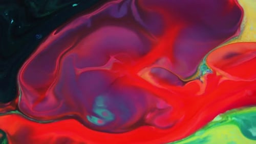 Abstract Paints Intermingle with Fantasy Colors