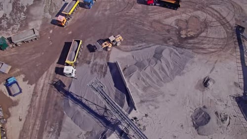 Stone Sorting Conveyor Belt in a Large Quarry