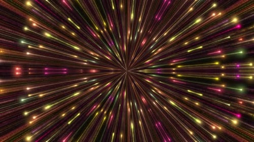 Colorful Light Rays Burst from Center Abstract Celebration Background
